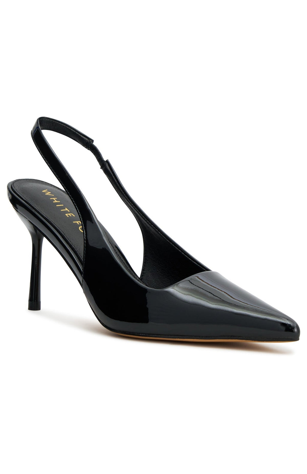 Tayte Slingback Heel Black Patent PU