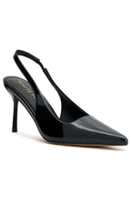 Tayte Slingback Heel Black Patent PU