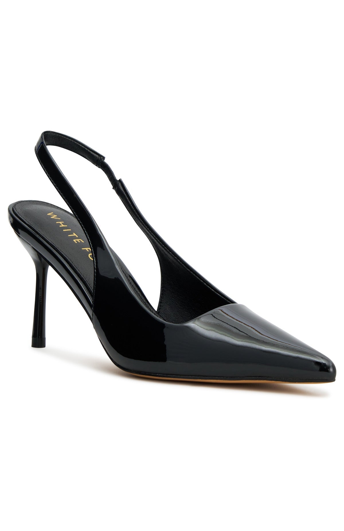 Tayte Slingback Heel Black Patent PU