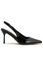 Tayte Slingback Heel Black Patent PU
