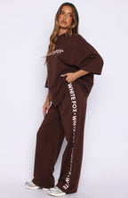 Tender Hearts Track Pants Chocolate