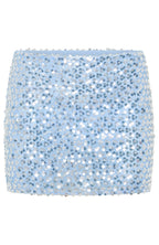 Timeless Secrets Sequin Mini Skirt Misty Blue