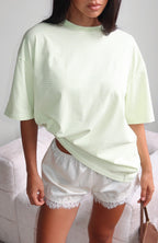Touchdown Oversized Tee Lime Stripe