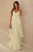 Twirl With Me Maxi Dress Lemon