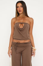Valerie Strapless Top Mocha