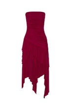 Venetian Dreams Strapless Midi Dress Dragonfruit