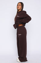Verano Sixteen Lilia Wide Leg Sweatpants Chocolate