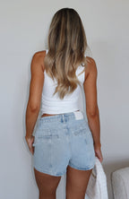 Whispers Of Us Denim Shorts Glacier Blue Wash