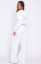 Wishing For It Wide Leg Sweatpants Grey Marle