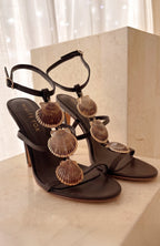 Yindi Shell Heels Chocolate