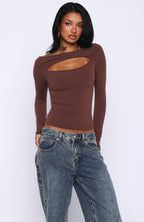 You Just Get Better Long Sleeve Top Expresso