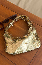 Kole Sequin Shoulder Bag Gold