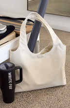 Maxton Nylon Shoulder Bag Cream