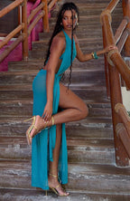 Sunset Club Maxi Dress Ocean Teal
