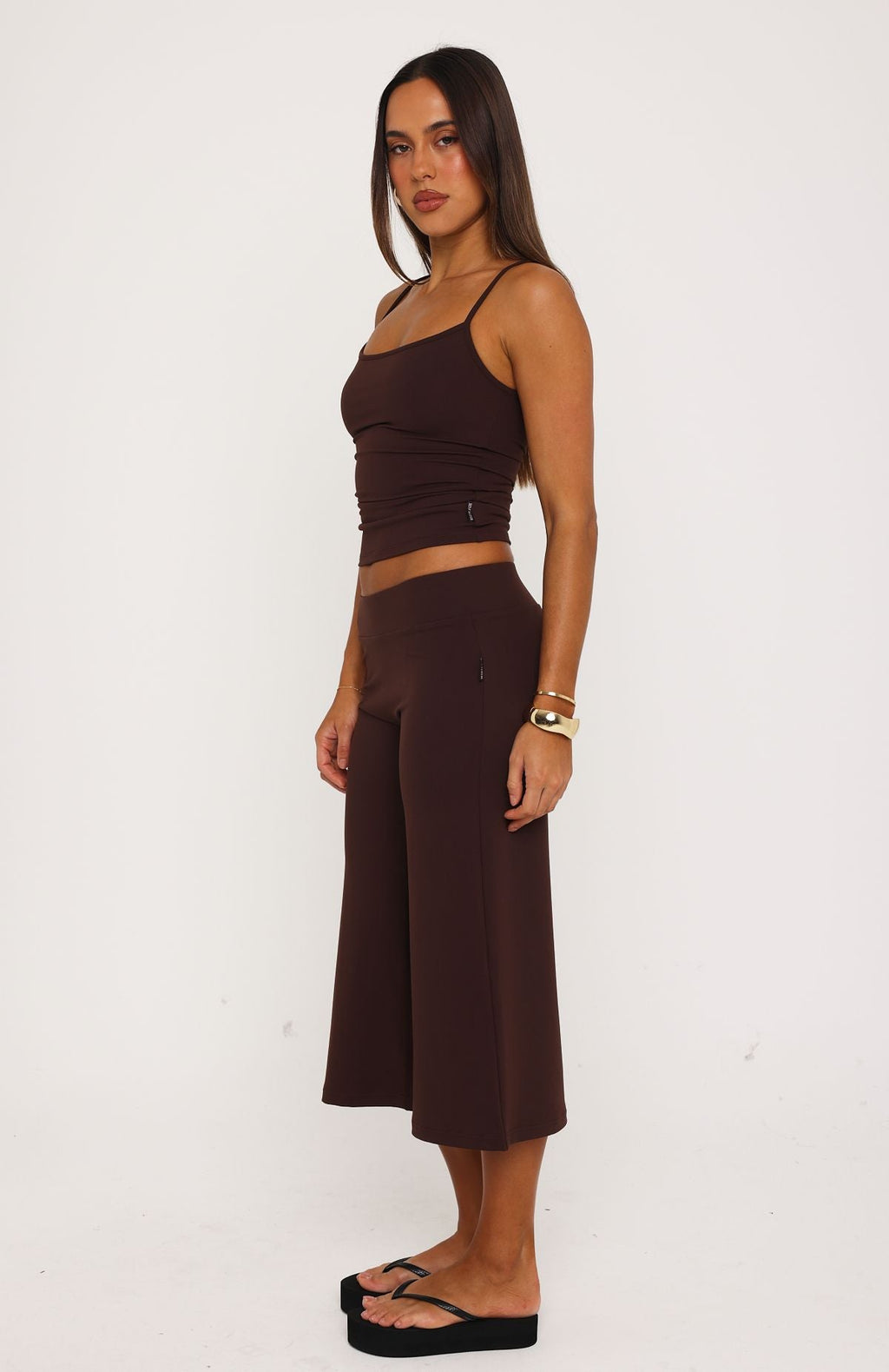 Can't Go Wrong Wide Leg Capri Chocolate