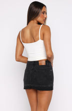Charlotte Denim Mini Skirt Black Acid Wash