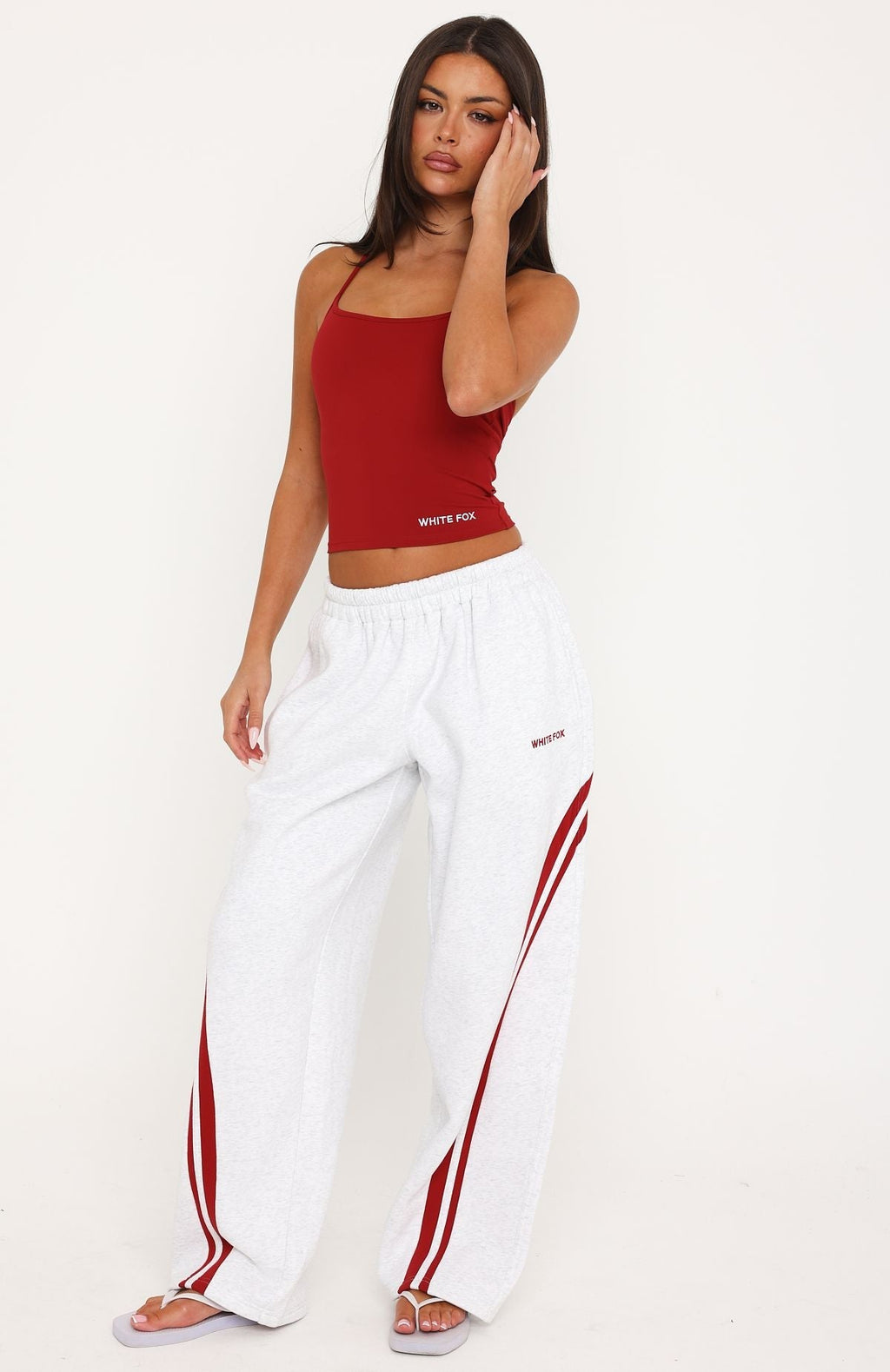 We Both Know Barrel Leg Sweatpants Grey Marle